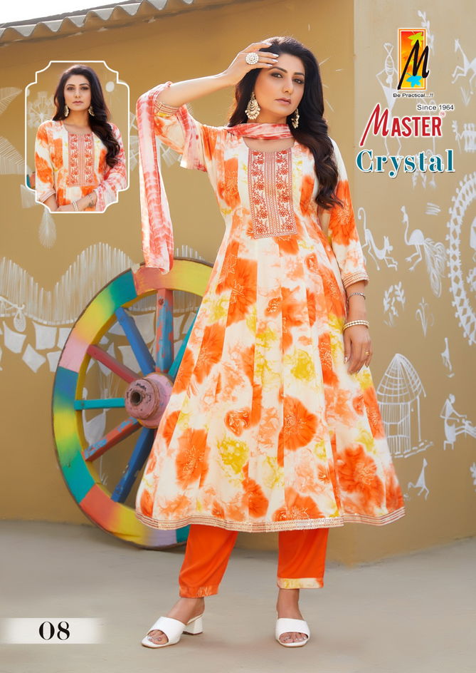 Crystal By Master Rayon Printed Kurti With Bottom Dupatta Wholesale Price In Surat